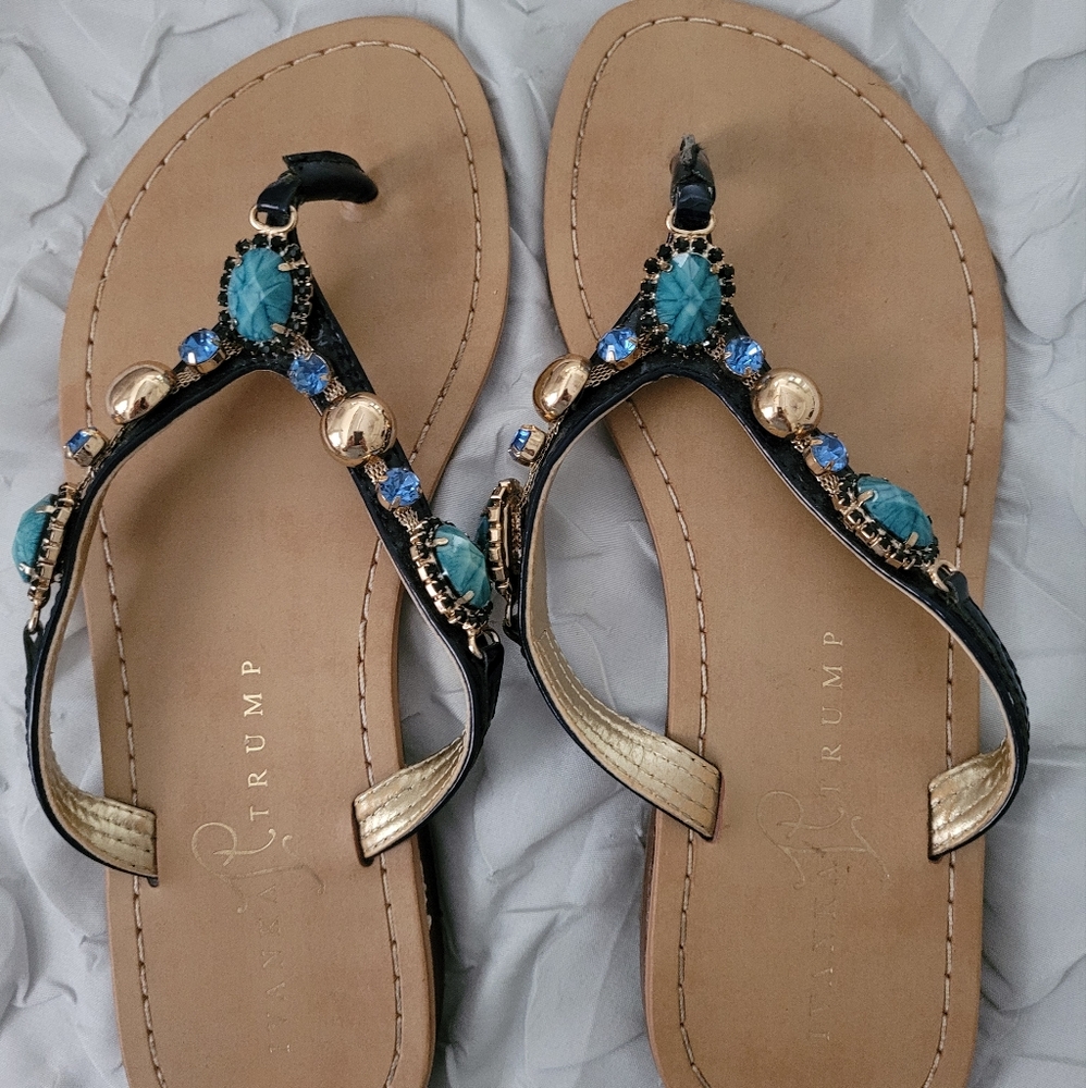 Like New!  Worn Once!  Ivanka Trump Jeweled Sandals